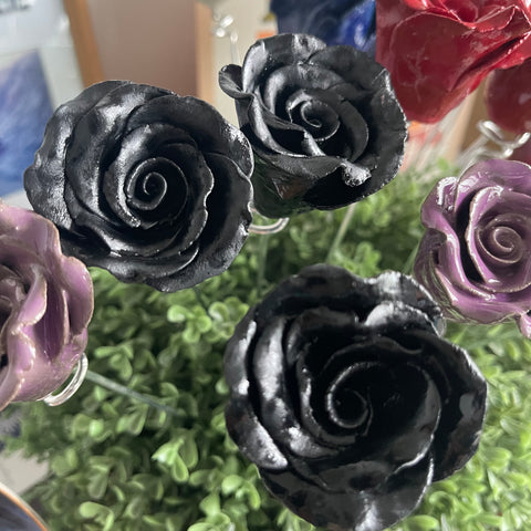 Black Rose handsculpted Ceramic